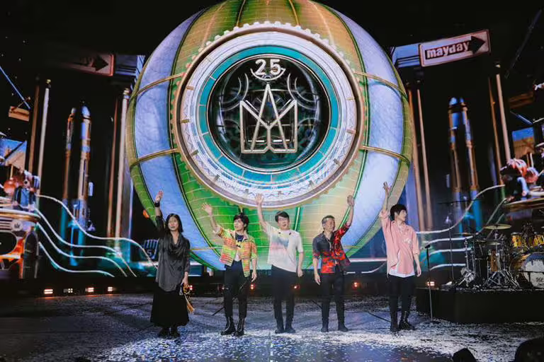 五月天5525《回到那一天》演唱會首度登上大巨蛋，6/27起一連八場共譜盛夏搖滾新詩篇。（圖／相信音樂提供）