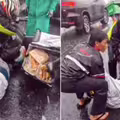外送員冒雨送餐遭雷擊！身上護身符也遭劈壞