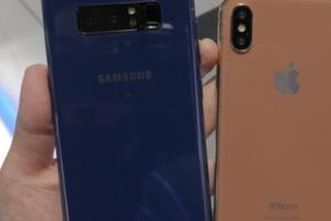 三星Note8和iPhone8樣機對比！