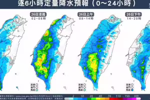 淋雨投票日！竹節草颱風遊走海警發布線外 午後1地區加碼炸雨