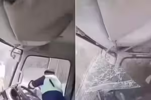 礦區突山崩　司機棄車逃生下場曝