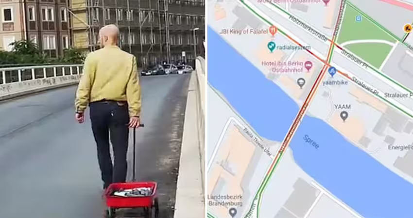 他靠99支手機「騙過Google地圖」製造塞車假象　淨空整條大馬路