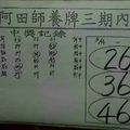3/14-3/18  阿田師養牌三期內-六合彩參考