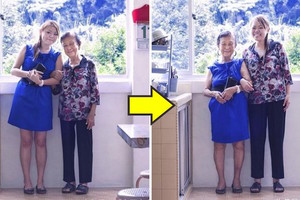 攝影師要求「祖孫互換服裝」拍照，爺爺奶奶們穿上年輕人的服裝後的反應超感動！