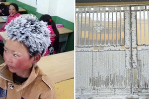 小男孩頂著「零下9度」走5公里路只為上學，一進教室滿頭冰霜的樣子令人心疼！