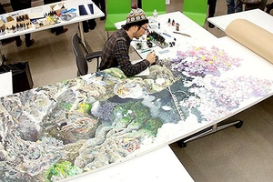 【日本藝術家 3.5 年來每天花 10 個小時，創作出超級驚人的《巨幅鋼筆墨水畫》！】