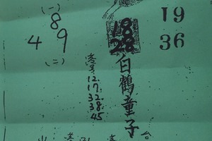 12/3 白鶴童子  六合參考