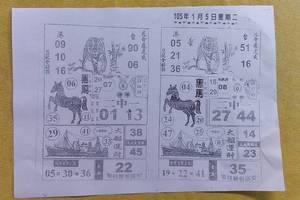 1/5 黑馬  六合參考