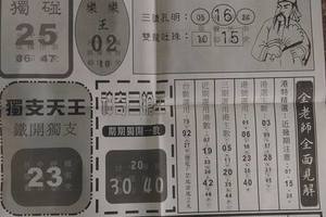 1/19 台中晚報  六合參考