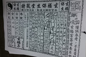 1/19~1/23 玄陽保生堂   六合參考