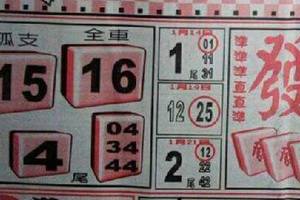 1/23 發發發  六合參考