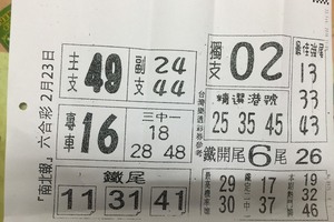 2/23 南北報+福記   六合參考
