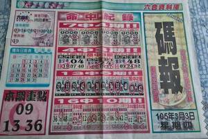 3/3 碼報  六合參考