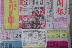 3/10 中國新聞報  六合參考