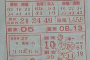 3/19 萬應公  六合參考