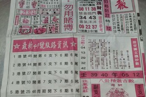 4/30 台北鐵報  六合參考