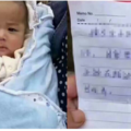 6個月大的男嬰被拋棄路邊不哭不鬧，父母卻留下了一張紙條