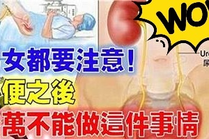 男女都要注意！小便之後千萬不能做這件事情！