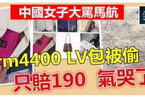 气哭了 !! rm4400 LV包被偷，只赔rm190~~中国女子大骂马航 ~~ 快看 ~~