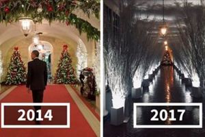 美國第一夫人為白宮設計的聖誕裝飾「陰沈到心裡發寒」，PS大神出手惡搞也完全沒有違和感！