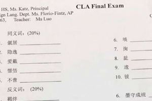 美國高中生的「中文考卷」難度考倒眾人，網友看到第一題就傻眼「我可能學了假中文」？！