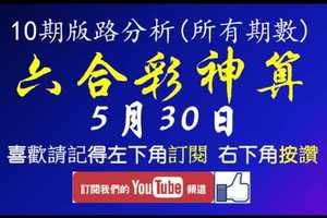 [六合彩神算] 5月30日 10期版路分析(所有期數,二年,一年)