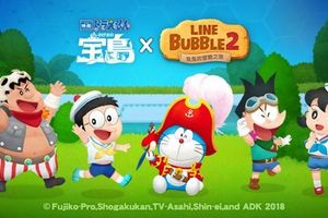 《LINE Bubble 2》x「電影哆啦 A 夢：大雄的金銀島」合作登場