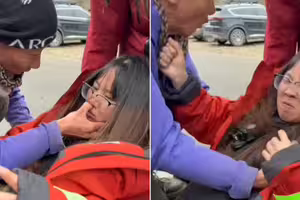 女遊客攀登雪山昏迷!被掐人中急救 她突醒來「揮拳痛毆對方」原因曝光 女遊客攀登雪山昏迷!被掐人中急救 她突醒來「揮拳痛毆對方」原因曝光