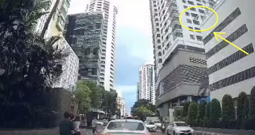 天上掉落1物　機車騎士遭砸慘了