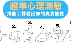 超準心理測驗！ 挑個手勢看出你的真實個性！