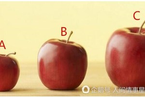 心理測試：三個蘋果，你認為哪個最大？測出你是不是很旺夫