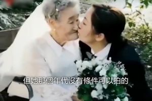 孫女穿西裝反串爺爺！陪96歲奶奶圓浪漫婚紗夢