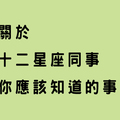 解析十二星座「新同事」，職場眉角就從星座開始！好的相處工作起來才會愉快啊！