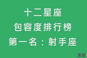 十二星座的包容程度，射手座第一名！水瓶座最不包容人我不意外！