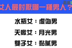 就算會單身一輩子也不願意交往，十二星座女最討厭哪一種男人！