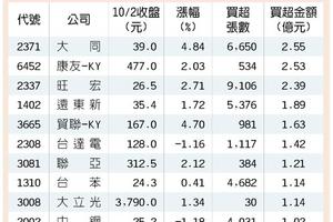 10檔外資逆勢加碼股 資金避風港