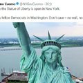 美政府關閉第3天 紐約自由女神火炬重燃