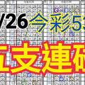 10/26 今彩539 自創版路  五支連碰 供您參考 !