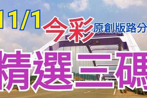 11/1 今彩539 精選三碼 三中一 請點圖看看 !