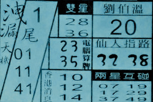 10月26日六合彩（洩漏天機，香港消息，尾數專欄）參考看看。