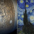 NASA捕捉木星最大風暴　環繞亂流「撞畫」梵谷星夜