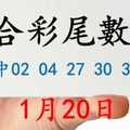 六合彩尾數王 1月20日 上期中02 04 27 30 36 37 版路預測版本1 準11進12 不斷版