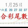 六合彩尾數王 1月25日 上期中六星 20 27 32 37 41 44 版路預測版本4 準9進10 不斷版