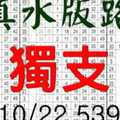 10月22日 今彩539版路 真水版路 獨支