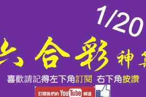 [六合彩神算] 1月20日 4支 單號定位 雙號 拖牌