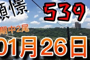 [歐陽願]今彩五三九-預測01月26日 22. 4尾.9尾