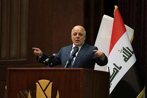「今天，國旗飄揚在全國每一個地方！」伊拉克總理阿巴迪宣布：打擊「伊斯蘭國」戰役勝利