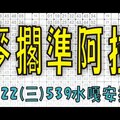 7月22日(三) 麥擱準阿啦 539水嘎安捏！上期中02.38今彩539專業版路 不私藏分析！