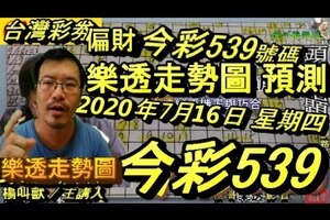 今彩539 ，樂透預測 2020年7月16日星期四