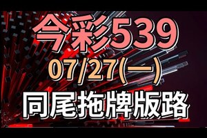 ㊙️【今彩539】 07/27(一) 同尾拖牌版路! 預測多個號碼! - 六和哈士奇